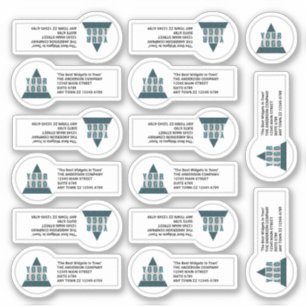 Zakelijke Logo Promo Adres 14 Contour Cut Vinyl Sticker