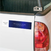 Zakelijke Logo Promotie Navy Blue Metallic Bumpersticker (Op Truck)
