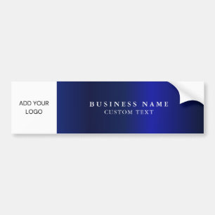 Zakelijke Logo Promotie Navy Blue Metallic Bumpersticker