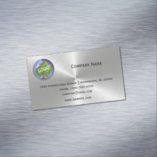 Zakelijke Logo-promotie Silver Magnetisch Visitekaartje