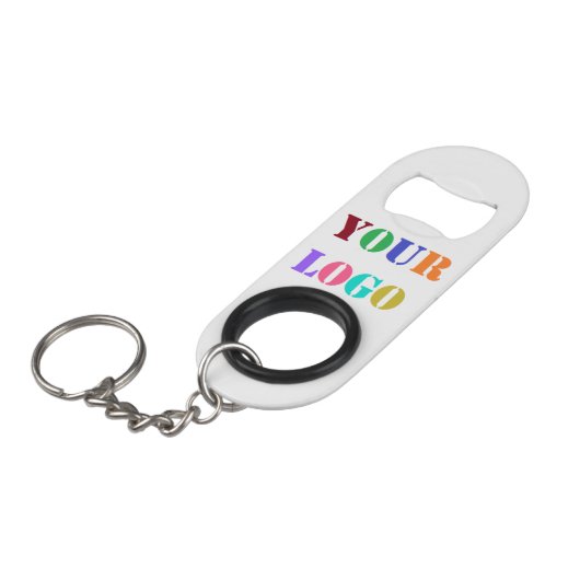 Zakelijke Logo Promotionele Sleutelhanger Flesopen Mini Flessenopener (Voorkant Gekanteld)