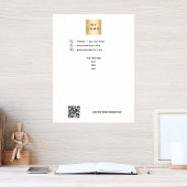 Zakelijke logo qr code aangepaste tekst poster