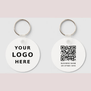 Zakelijke Logo & QR-code Eenvoudige minimalistisch Sleutelhanger