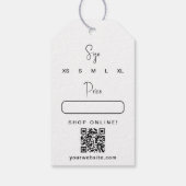 Zakelijke Logo QR Code Hang Labels Prijs Maat Cadeaulabel (Achterkant)