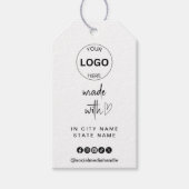 Zakelijke Logo QR Code Hang Labels Prijs Swing Cadeaulabel (Voorkant)