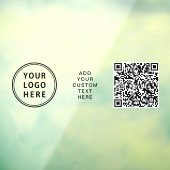 Zakelijke Logo QR Code Horizontaal Raamsticker (Vel 3)