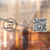 Zakelijke Logo QR Code Horizontaal Raamsticker (Vel 2)