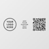 Zakelijke Logo QR Code Horizontaal Raamsticker (Vel)