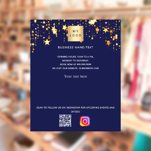 Zakelijke logo qr code instagram flyer