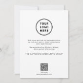 Zakelijke Logo QR-code krans Corporate Christmas Feestdagenkaart (Achterkant)