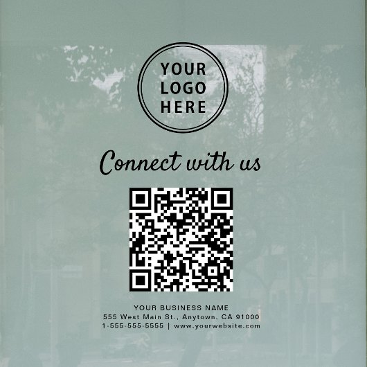 Zakelijke Logo QR-code Maak contact met ons Raamsticker