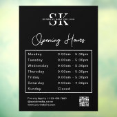 Zakelijke Logo QR code openingstijden Raamsticker (Vel 3)