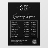 Zakelijke Logo QR code openingstijden Raamsticker (Vel)