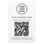 Zakelijke Logo QR Code Promotie Magneet (Verticaal)