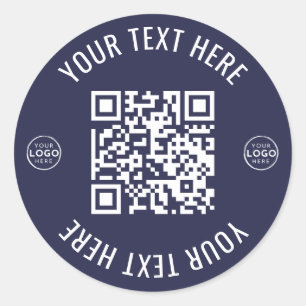 Zakelijke Logo QR Code Ronde Sticker