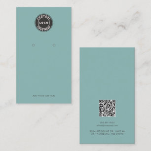 Zakelijke Logo QR Code Sage Oorbel Display Kaart Visitekaartje