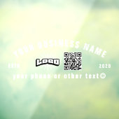 Zakelijke logo QR code Vinyl Auto Truck Window Dec Raamsticker (Vel 3)