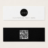 Zakelijke Logo QR-codelabel Hang Label Mini Visitekaartjes (Voorkant /achterkant)
