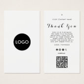 Zakelijke Logo QR-codelabel Hang Label Visitekaartje (Voorkant /achterkant)