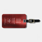 Zakelijke Logo Red Professionele Reizen Bagagelabel (Voorkant horizontaal)