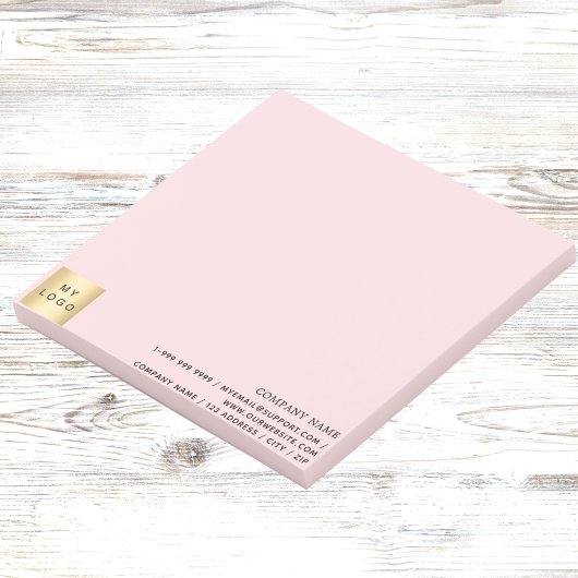 Zakelijke logo roze post-it® notes