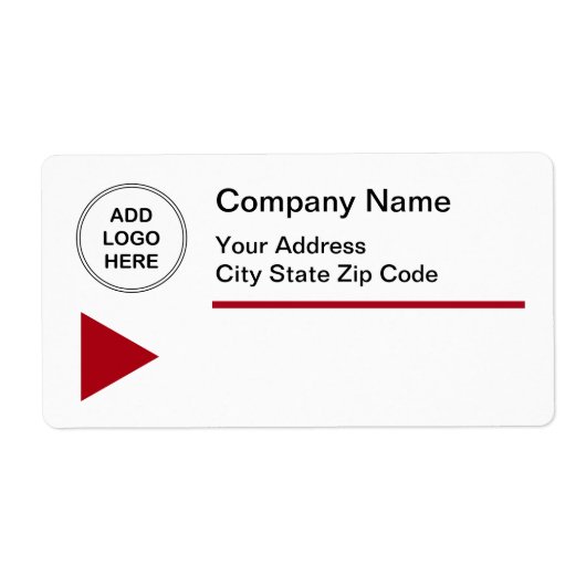 Zakelijke Logo Sjabloon Verzendlabels Etiket (Voorkant)