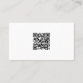 Zakelijke Logo Social Media QR Code Witte Sjabloon Visitekaartje (Achterkant)