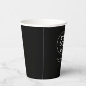 Zakelijke Logo | Stijlvolle zwarte moderne profess Papieren Bekers (Rechts)