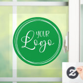 Zakelijke Logo tegen Green Circle Raamsticker (Huis)
