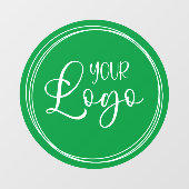 Zakelijke Logo tegen Green Circle Raamsticker (Vel)