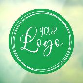 Zakelijke Logo tegen Green Circle Raamsticker (Vel 3)