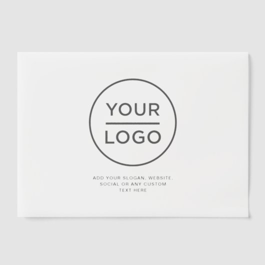 Zakelijke Logo-tekst Eenvoudig Vellum Uitnodigingen (Voorkant)