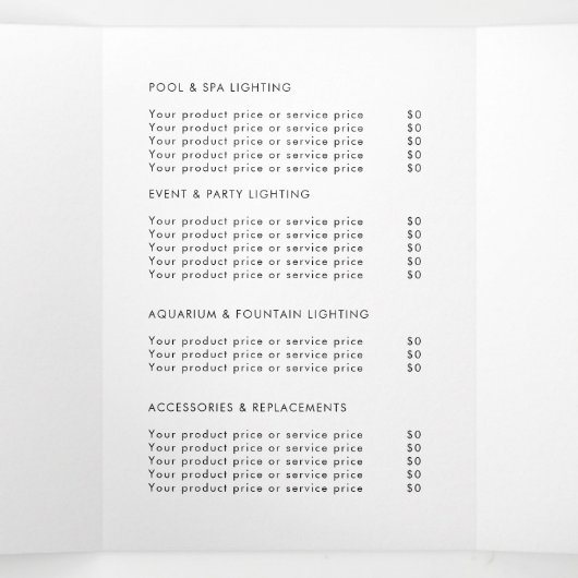 Zakelijke Logo & tekst Modern Trifold Brochure Drieluik Kaart (Binnenkant midden)