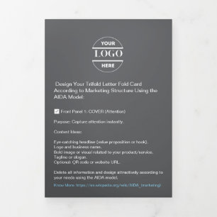 Zakelijke Logo & tekst Modern Trifold Brochure Drieluik Kaart