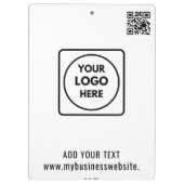 Zakelijke Logo Tekst QR Code Pro klembord (Achterkant)