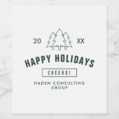 Zakelijke Logo  vakantie Wijn Etiket (Enkel label)