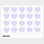 Zakelijke logo voor afbeelding met Violet lavender Hart Sticker (Vel)