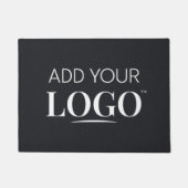 Zakelijke Logo Voordeur Modern Professioneel Zwart Deurmat (Voorkant)