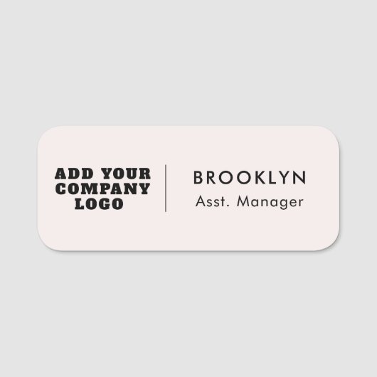 Zakelijke Logo-werknemers toevoegen Aangepast Naamplaatje (Voorkant)
