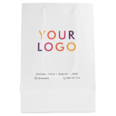 Zakelijke Logo White Medium Cadeauzakje (Achterkant)
