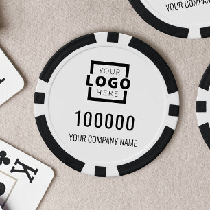 Zakelijke Logo White Poker Chips