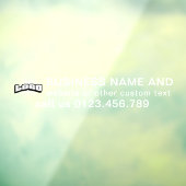 Zakelijke logo + witte tekst Horizontale Vinyl Aut Raamsticker (Vel 3)