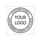 Zakelijke Logo Wood Art Stamp Rubberstempel (Afrduk)