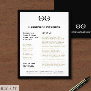 Zakelijke Logo Zwart-wit reclamebrochure Flyer