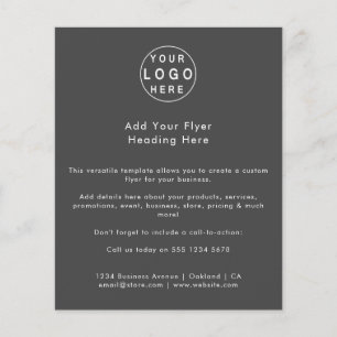 Zakelijke Logo Zwarte minimalistische reclamebro Flyer