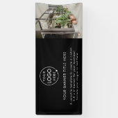 Zakelijke Logo | Zwarte Moderne speciale foto 6' Spandoek (Verticaal)