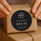 Zakelijke Logo | Zwarte prijs Label sticker