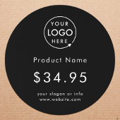 Zakelijke Logo | Zwarte prijs Label sticker