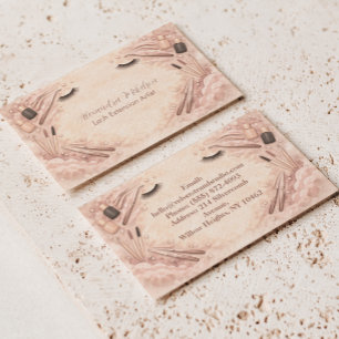 Zakelijke luxe wimperextensions artiest visitekaartje