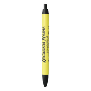 Zakelijke marketing Gepersonaliseerd geel Zwarte Inkt Pen